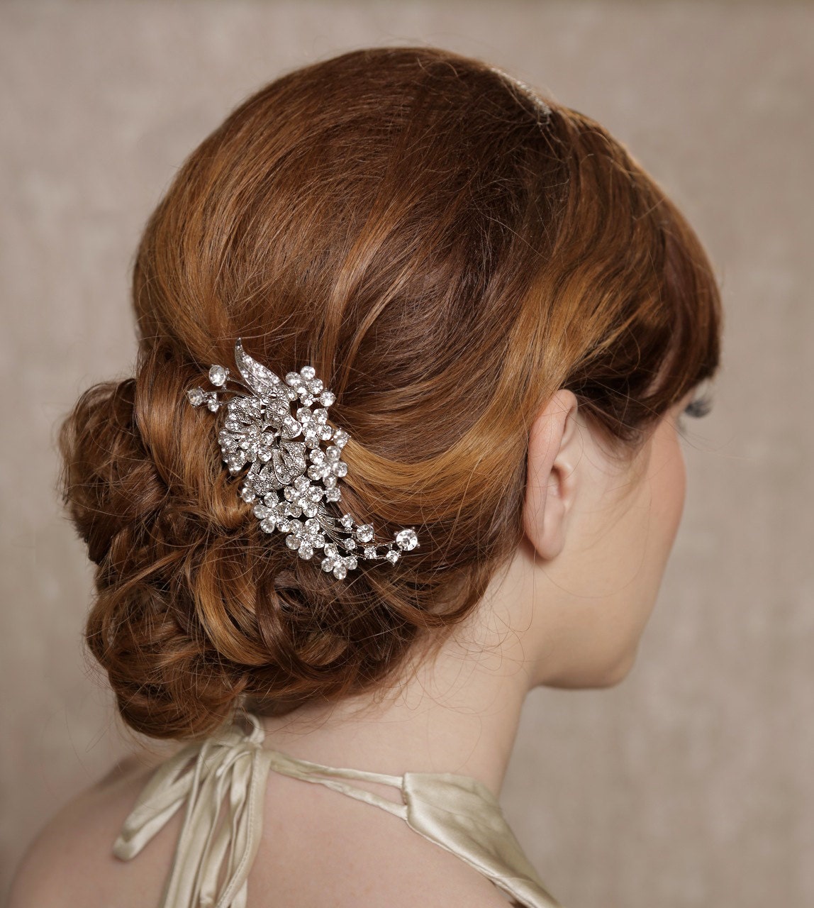 Crystal Hair Clip, Rhinestone Bridal Hair comb Vintage Hair Brooch Wedding Jewel Comb Classic Wedding Hair Accessories - Ready to Ship