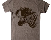New Mens Zebra Outlaw T Shirt tee - American Apparel TShirt - XS S M L XL and XXL (28 Color Options)
