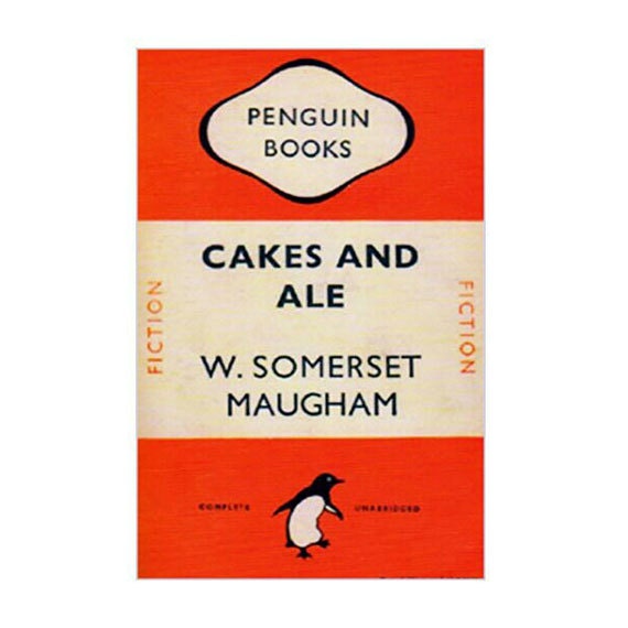 Classic Penguin Book Cover FRIDGE MAGNET Cakes and Ale made from Sustainable Wood into a Magnet - "Liven up your fridge"