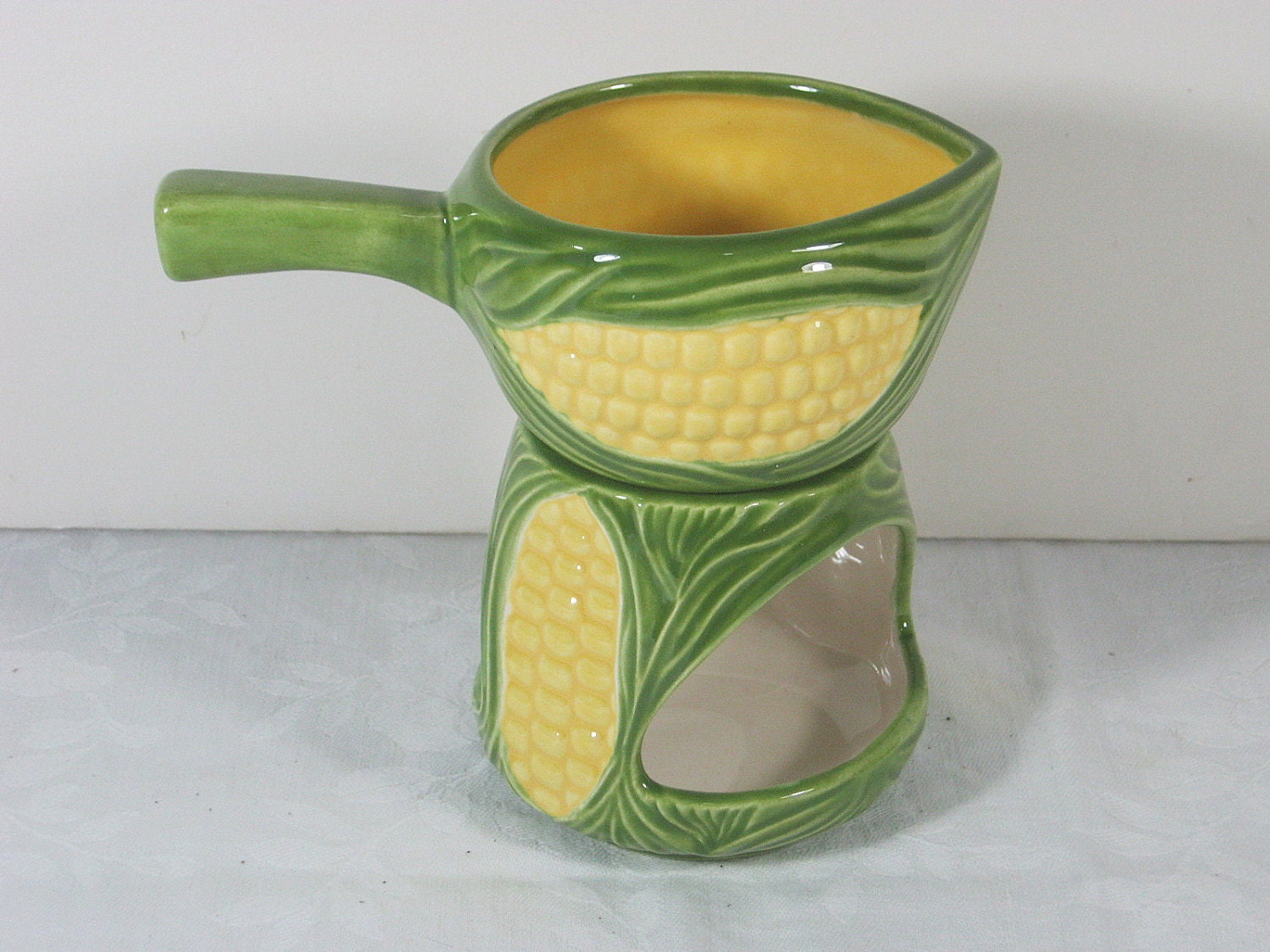 Vintage Melted Butter Holder for Corn Lobster Charming & Handpainted