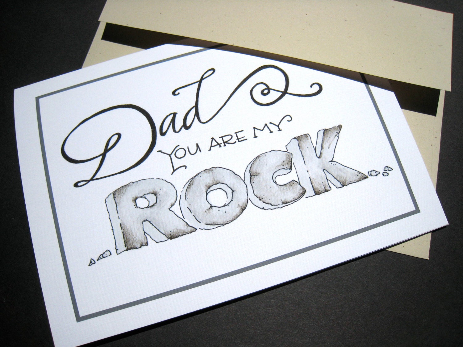 Fathers Day Card. Dad Card. You Are My Rock
