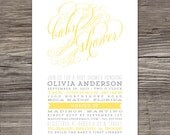 Vintage Feathers Baby Shower Invitation