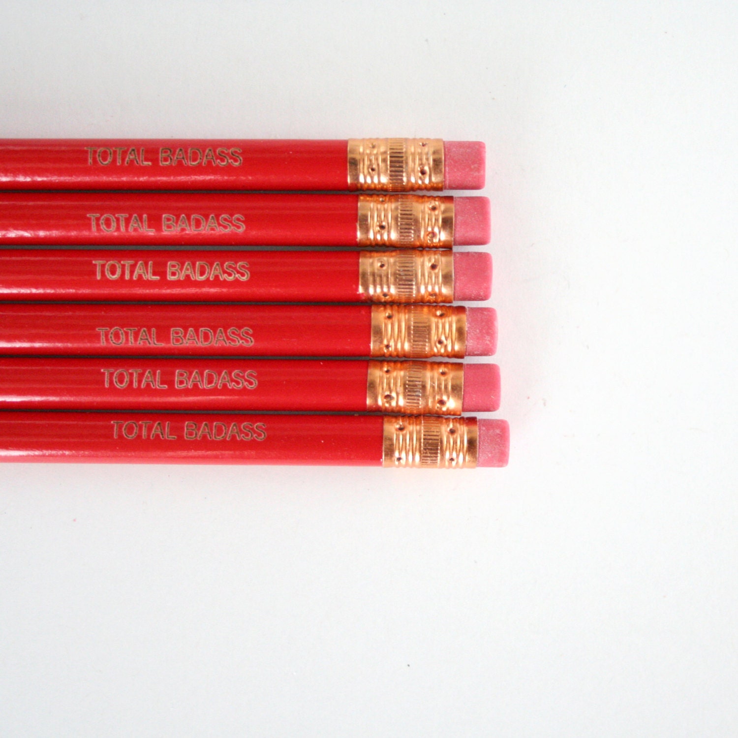 total badass red pencil set of 6.