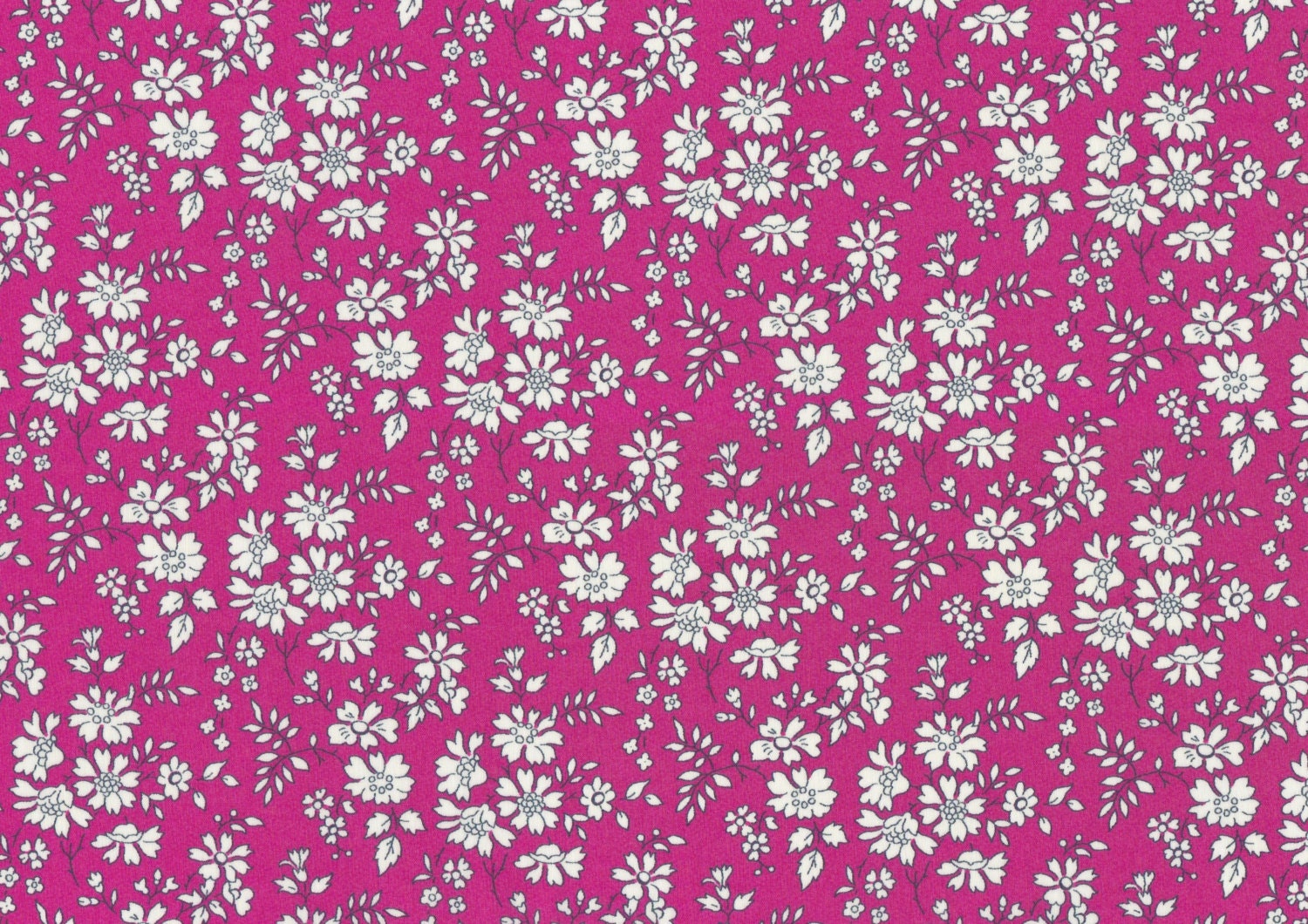 Liberty of London fat eighth  'Capel P', bright magenta pink classic floral Liberty print