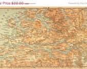 1898 Nordfjord  Sondmore Norway Scandinavia Antique Map 115 Years Old  Northern Fjord