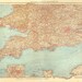 Map of Great Britain and Wales1922 Lithograph Antique Print
