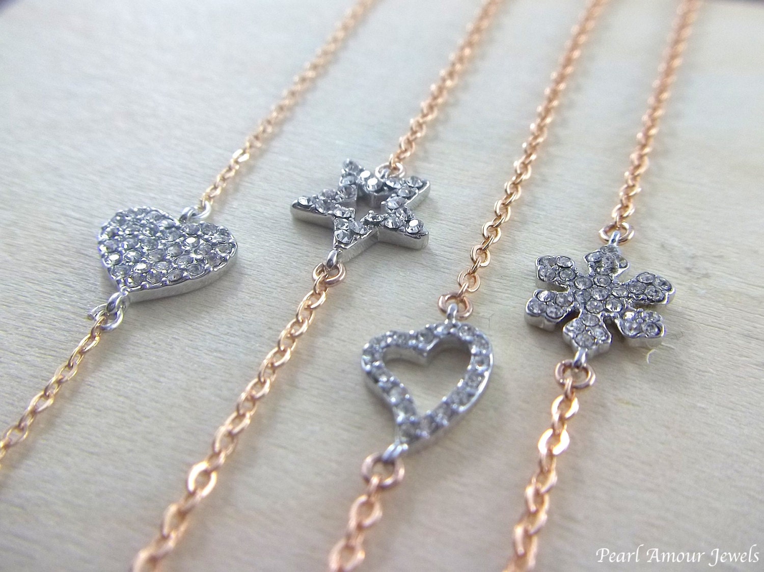 Rose Gold Bracelet - Dainty Rose Gold Bracelet