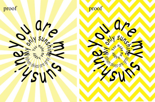 11 x 14, DIY, Nursery Art - You are my sunshine Print - Nursery Room Wall Decor - Printable Art