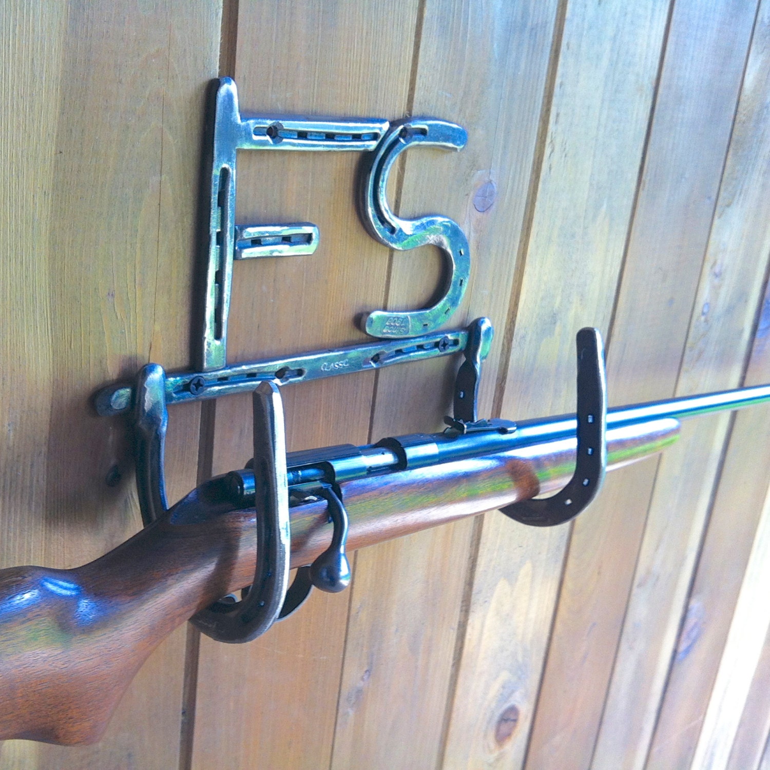 Custom Western tack rack, authentic horseshoe letters, MADE to ORDER