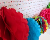 Tissue Balls in Accordion Style Perfect for a Rainbow Party for a Birthday