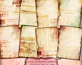 ANTIQUE POSTCARD digital collage sheet, 8 designs, scrapbook supplies collage digital download