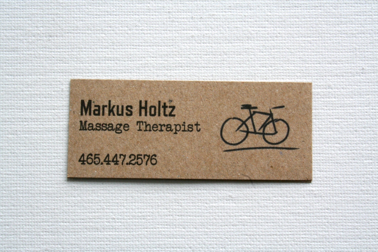 Mini business cards - calling cards - bike design - recycled kraft paper (set of 48)