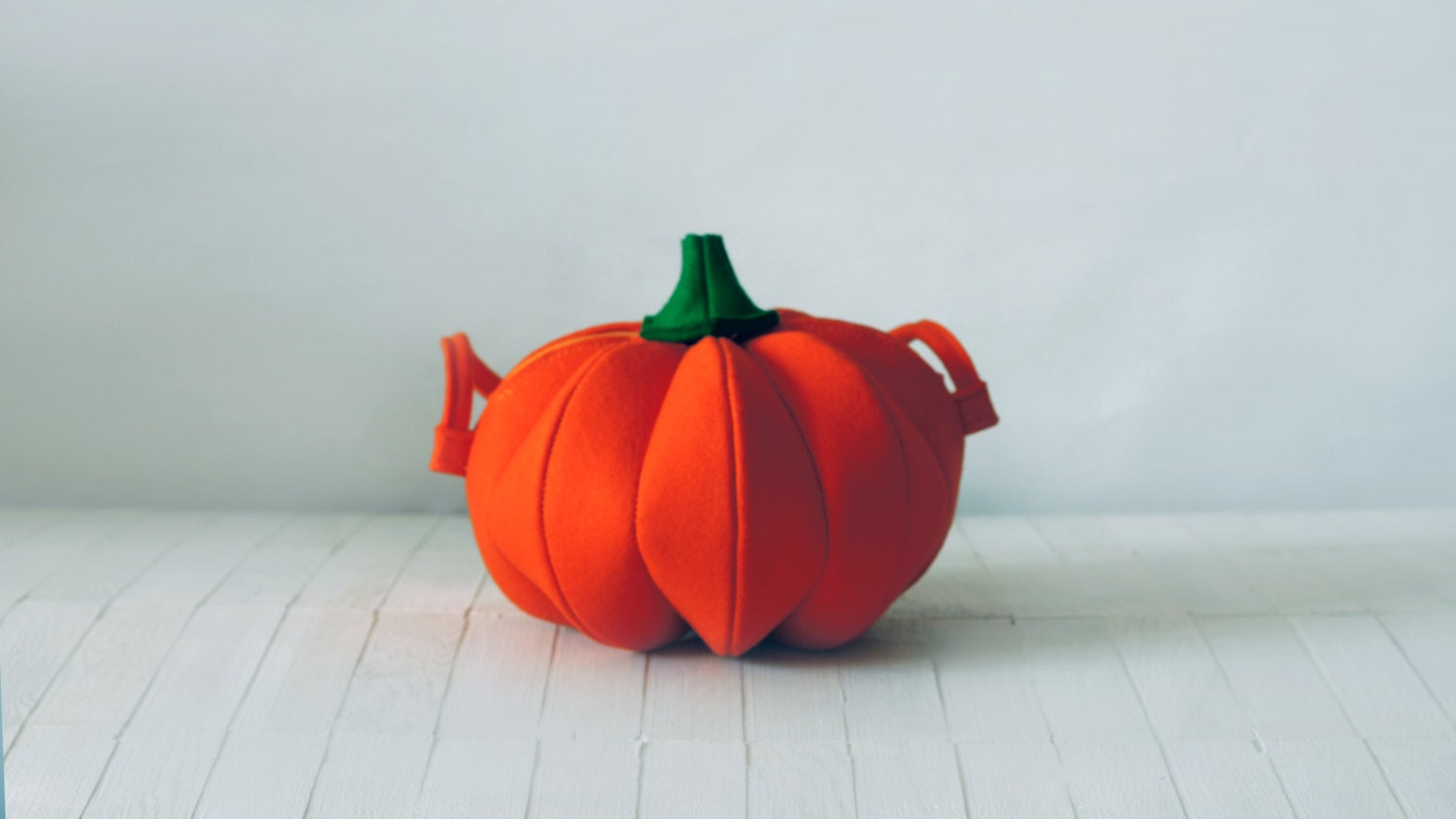 Orange Felt Pumpkin Bag