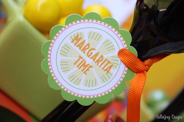 PRINTABLE Party Circle Cupcake Topper Fiesta Cinco de Mayo Party Il_170x135