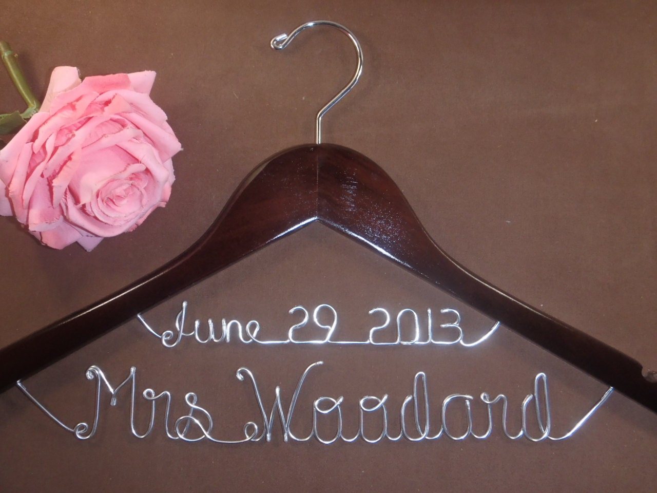 Hanger with Date, Personalized Custom Bridal Hanger, Brides Hanger, Bride, Name Hanger, Wedding Hanger, Personalized Bridal Gift