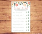Printable Bridal Shower Game - He Said, She Said