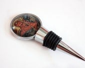 Recycled vintage comic book wine stopper
