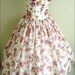 Beautiful 50s inspired cocktail dress made from adorable floral cotton, all sizes are welcome.