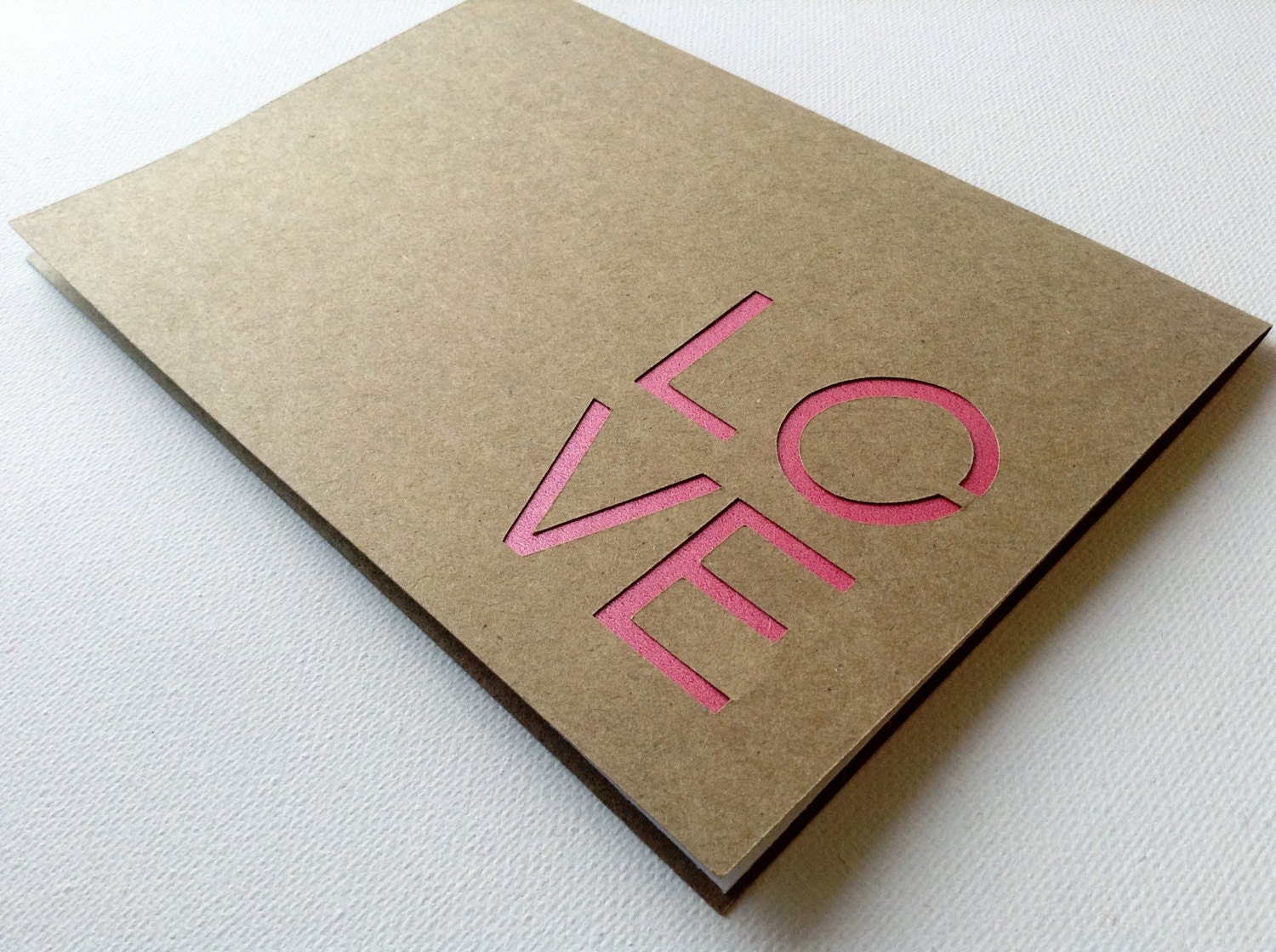 Valentine Card-Modern Valentines Day LOVE Card- Love Card- Greeting Card