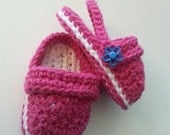Pink and White Baby House Slippers