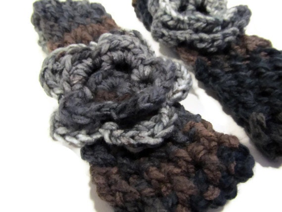Super Soft Flower Headband - Earwarmer - Womens