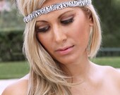 OOAK Swarovski rhinestones, braided, twisted, Crystal headband, bridal headband, bridal necklace, Bridal headpiece, crystal headpiece