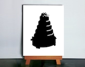 Custom Wedding Art - Custom Cake Silhouette, Custom Wedding Art, Anniversary Gift, First Anniversary Gift, Custom Paper Art, Custom Paper