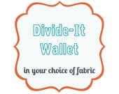 Divide It cash envelope system wallet in choice of fabric