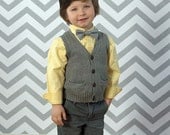 Gray Chevron  Bow Tie Easter BowTie Photography Prop for Boys Tie - Toddler Tie
