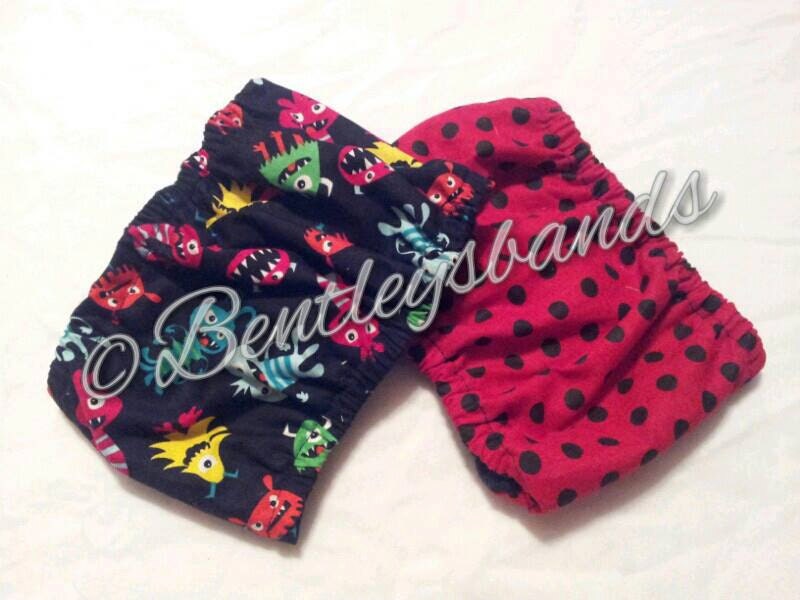 Set of 2 Boogie Monsters and Polka Dots u pick size  male dog diapers belly bands with elastic sides