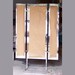1970s chrome mirror floor cheval full length room divider triple door panel Eames era Milo Baughman style