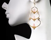 Angelica Earrings Blush Pink Chalcedony and 14K Gold Fill