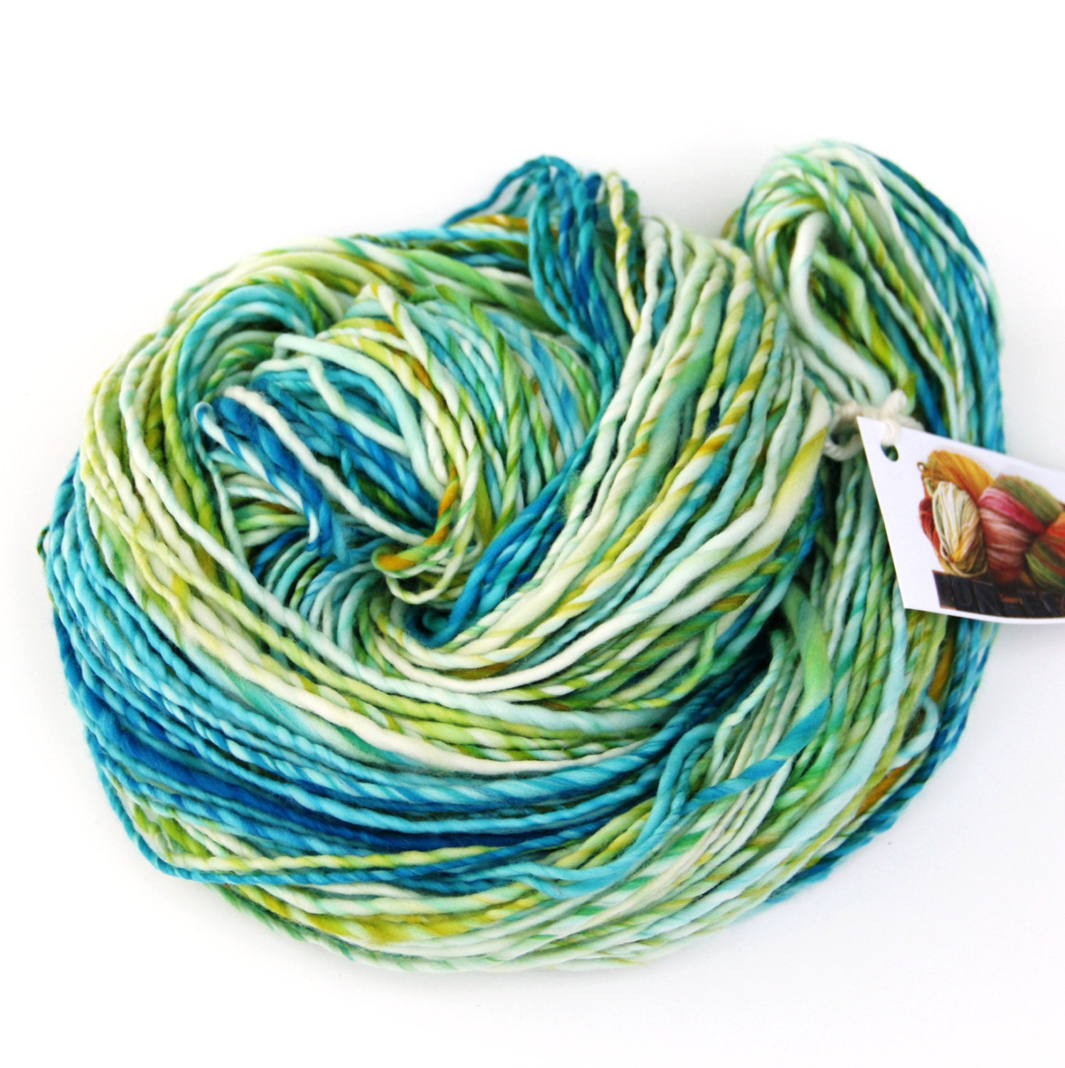 136 Yards Handspun Worsted Weight Superwash Single Ply Yarn - 5.9 Ounces - Free Shipping in the US