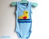 Yellow Rubber Ducky  Baby Boy Onesie