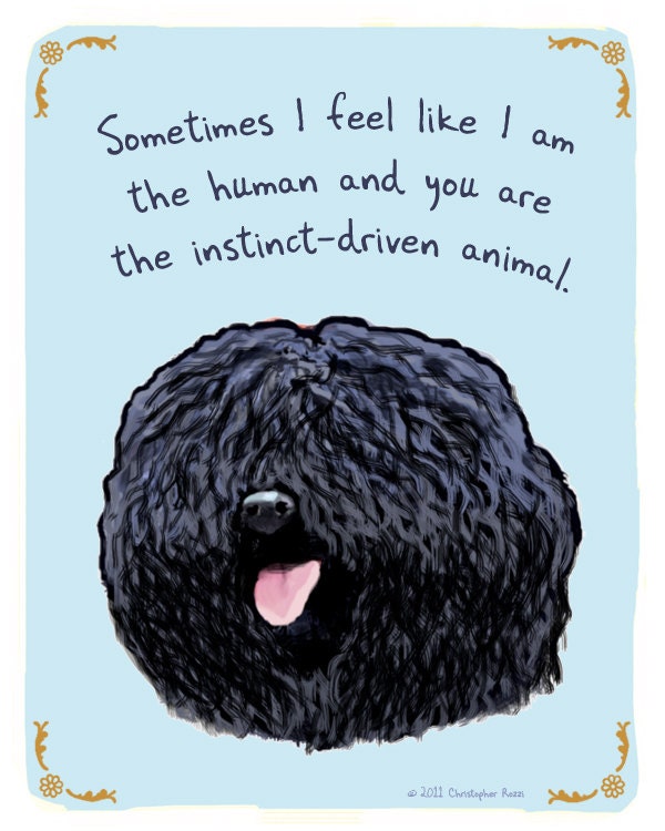 Puli 8x10 Print of Original Painting with phrase