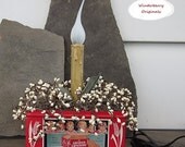 Advertising Tin with Electric Candle and Creamy White Pip Berries - Graham Crackers