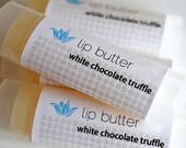 White Chocolate Truffle lip butter, natural vegan gluten-free lip balm, Valentines Day white cocoa candy