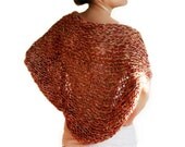 Knit Shrug in Red and Gold - Spring Bolero  - Chic Elegant Womens Sweater - Spring Summer  Fall Fashion - Wedding Accessories