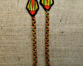 Humble bird Embroidered Earrings