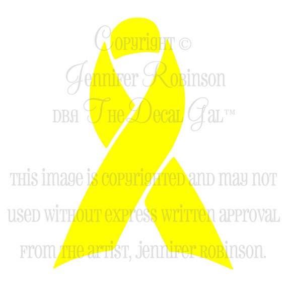 Awareness Ribbon Vinyl Decal Sticker - ANY Color