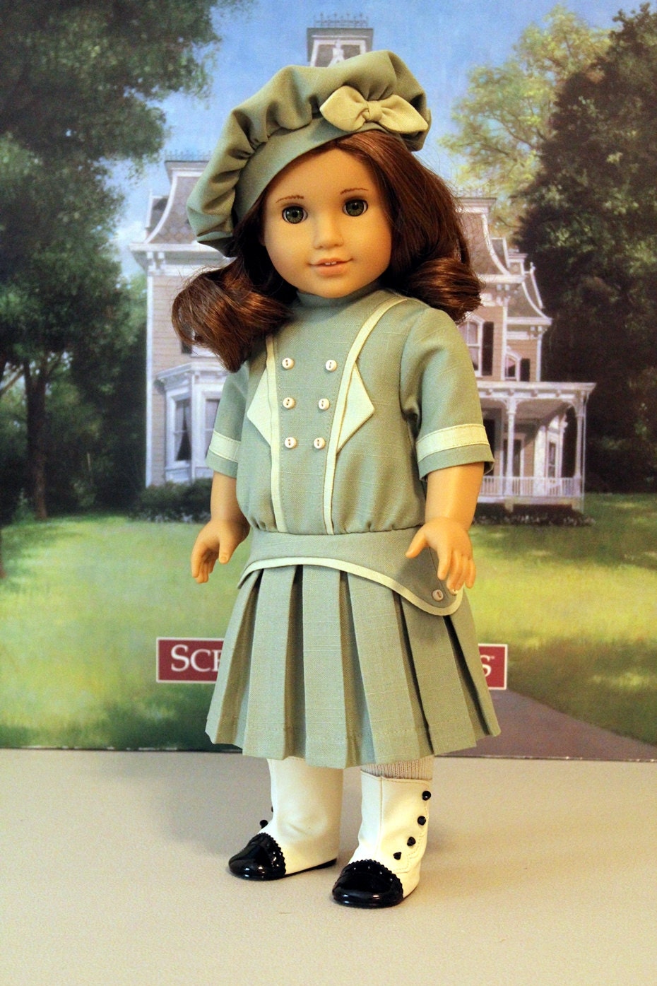 1914 Frock, Beret, and Bloomers for Rebecca