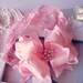 Baby Girl fancy Cream -Ivory double ruffle bow ,lace headband, ,Baby Headbands.Girl Headbands.