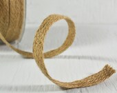 2 yards NATURAL woven jute burlap ribbon