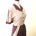 Vintage 1940s Grey Dress with Brass Buttons