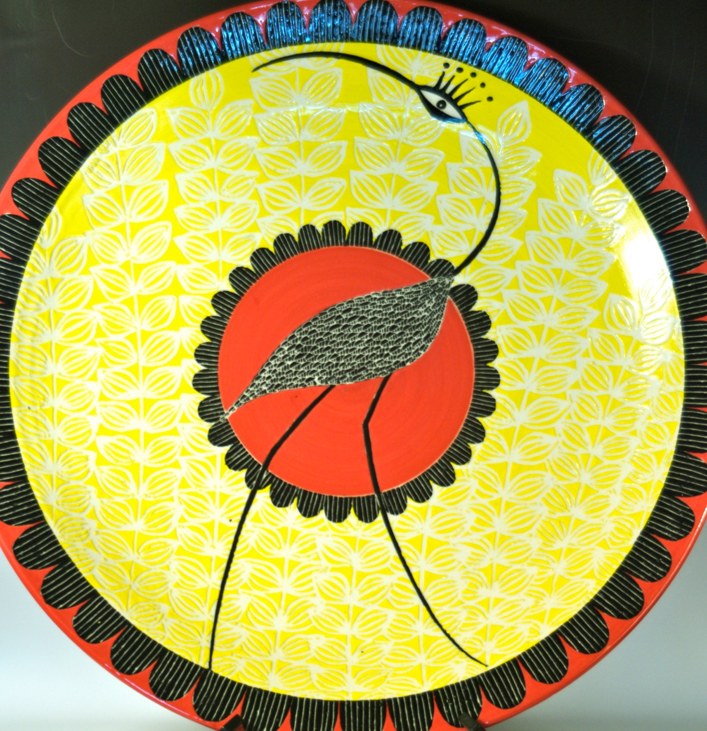 Platter with Crane