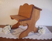 Vintage Wood School Bench Desk Wooden Childrens Chair Kid Furniture Natural Brown Eco Friendly Photo Prop Time Out