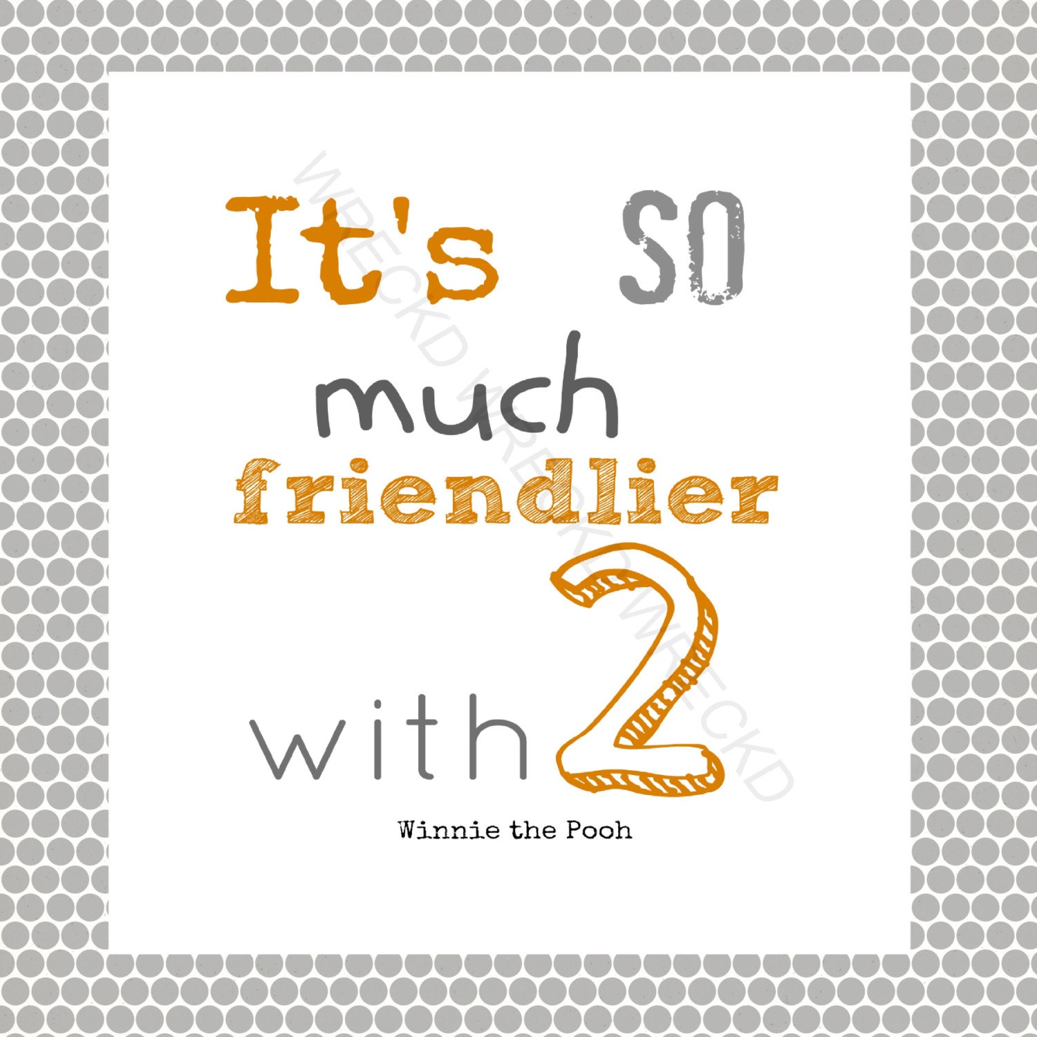 SALE diy printable print your own print girl room.................It s so much friendlier with 2.............DIY jpeg printable