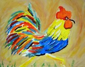 Rooster painting 11x14 inches oil painting