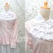 Victorian Blouse, Lace Cotton Frill, Long Sleeves
