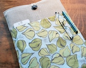 13 inch laptop Macbook Mac book Air / Pro Cover Padded Case Sleeve - Linen with Laura Gunn Lantern Pod Pocket